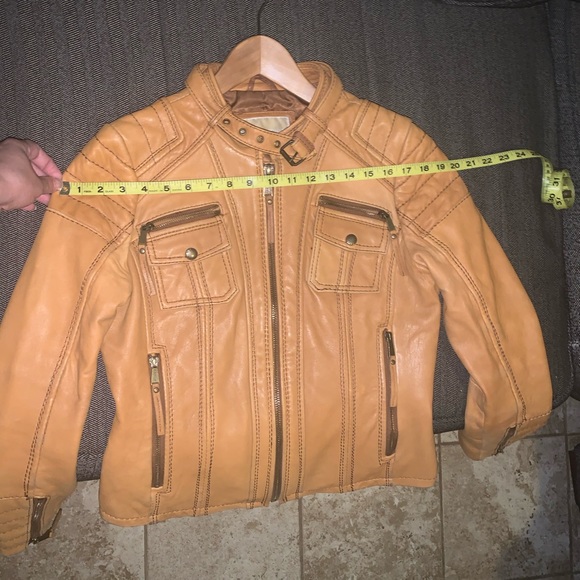 MICHAEL KORS - Tan Leather Jacket - Picture 7 of 8